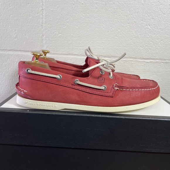 Sperry Top-Sider Other - Sperry Top-Sider 10281535 Red Leather Boat Shoes 2 Eye Men's Size 9.5 M